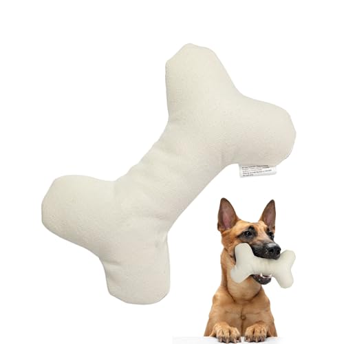 Pata Pal Juguete de Peluche para Masticar para Perros y Cachorros, Respetuoso con el Medio Ambiente, Duradero, para Entrenamiento, dentición y Ejercicio (T-Bone)