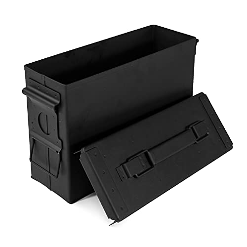 GUGULUZA Metal Ammo Can .30 Cal, Lockable Ammo Storage Case, Military Waterproof & Airtight Ammo Containers Box for Shotgun, Rifles, Pistols (Black-30 Cal)