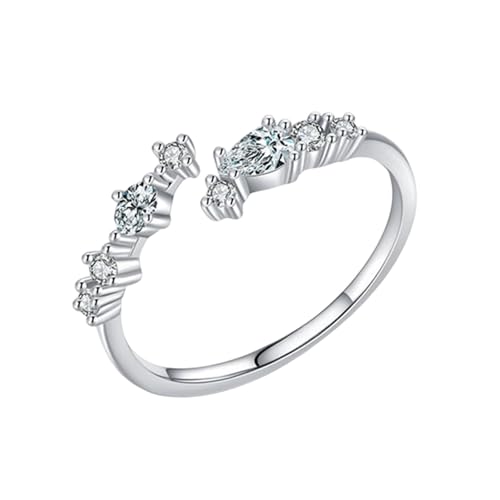 Bague argent vintage en argent sterling 925 massif et oxydes de zirconium cubiques brillants