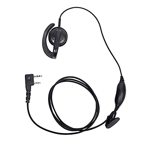 Kenwood Radio Earpiece,Klykon Earhook Earpiece Headset with PTT Mic VOX for Baofeng Puxing Wouxun 2 Way Radio Walkie Talkie