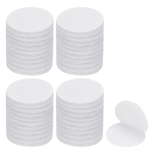 Image of PATIKIL 1.2 Inch Round Adhesive Hook and Loop Dots, 40 Pairs Circle Double Sided Sticky-Back for Home Office Crafting Car Phone Mount, White