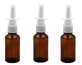 3 STÜCKE 15 ML Leere Nachfüllbare Braunglas Nasenspray Flasche Pumpe Sprayer Snoot Cleanser Container Für Medizinische Abgabe Waschen