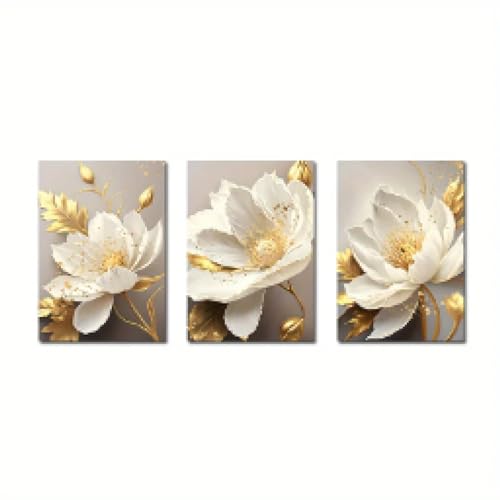 Impression sur toile fleur blanche décoration murale 30x45 - 3