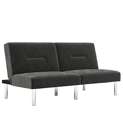 Dhp Convertible Sofa Bed And Couch Futon, Width: 69",Depth: 34",Height: 31", Gray #TOP19