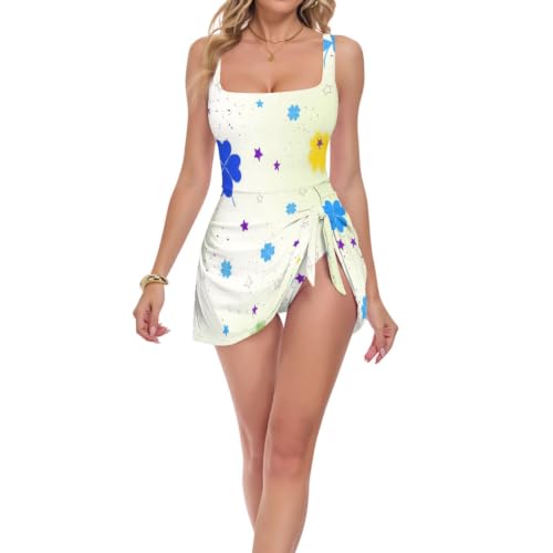 Robe de bain amincissante pour femme trèfle arc-en-ciel réglable ropa para playa