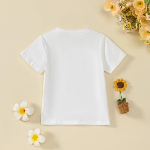 Image of Little Girl Shirts Big Sister Tee Shirt Top Summer Short Sleeve Clothes 2-7 Years