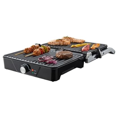 Kontaktgrill - schwimmende Oberplatte - große Grillfläche – Bild 4