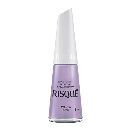 Nail Polish Risque Lavender | Esmalte de Unhas | Fast Dry, Hypoallergenic, Long-Lasting, Extra Sparkle, Made in Brazil | Lavanda, 0.3 oz, 8ml