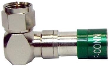 Belden F-Conn&Trade Right Angle Compression F Connector for Rg6 Cable with Headphones
