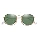 Produktbild SOJOS Mode Rund Polarisiert Damen Herren Sonnenbrille Linsees Unisex Sunglasses SJ1014 mit Gold Rahmen/G15 Linse
