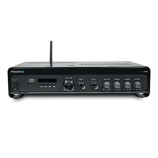 Som Ambiente Amplificador Slim 3200 OPTICAL G5 200W RMS 4 Ohms RCA, USB, Bluetooth, P2 e Micro SD Frahm - 32110