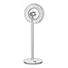 Klarstein Whisperwind - Ventilador vertical, Batería de iones de litio, Flujo de aire 1.531 m³/h, 3 vientos, 12 velocidades, Oscilación, 30 W, Mando a distancia, LCD, Inalámbrico, Blanco floral