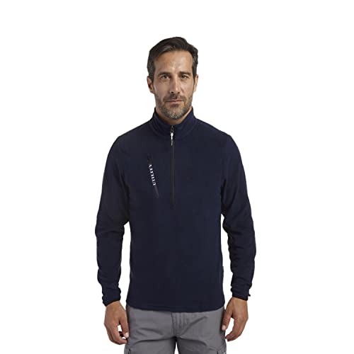 Pile Uomo da Lavoro Caldo Mezza Zip con Taschino Frontale Diadora Utility Art. Micropile Pocket Litework in Poliestere Colore Blu (EU L)