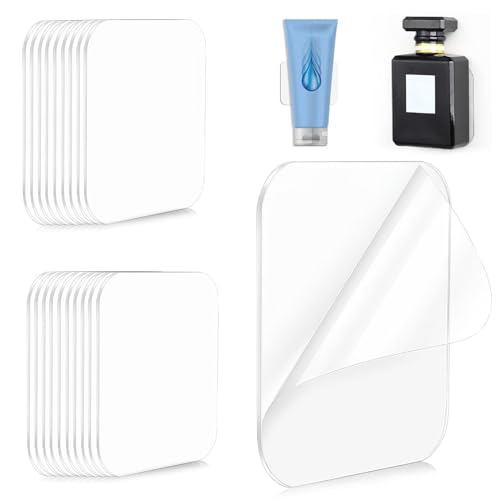 Double Sided Wall Tape Heavy Duty, 20 Pcs Nano Double Sided Mounting Tape Sticker, Washable Traceless Transparent Tape for Walls Hanging, Photos, Decor, Posters (2.4 x 2.4 Inches)