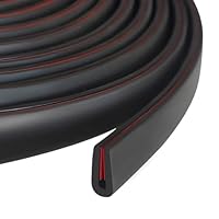 Gummikantenschutz, 1 mm Selbstklebender U-Kanal-Kantenschutz, Flexibler Autotürkantenschutz, U-förmiger Kantenschutz für Blech, Länge 3 m, Farbe schwarz