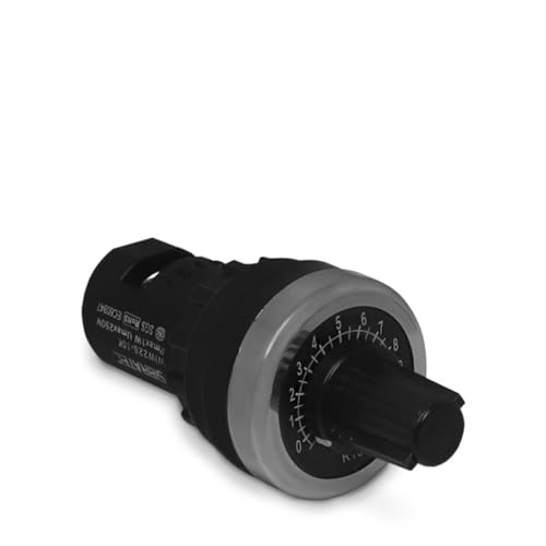 Potenciômetro Linear tipo B W1W22SSM | Ø22mm com Knob Preto 1 Volta 10KΩ