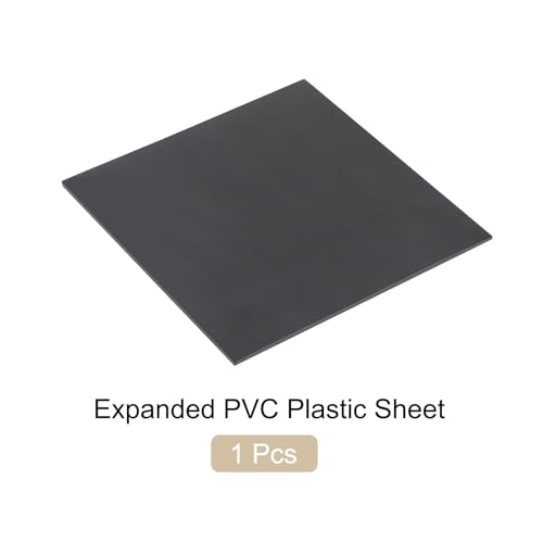 Image of Expanded PVC Plastic Sheet 7 /64 inch Thick, 10 inchx10 inch Lightweight Rigid Foam Sheet, [for Crafts Signage Displays Digital Screen Printing] - Black / 1 Pcs