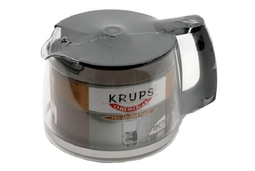 Krups Glaskanne mit Deckel, Schwarz, 1.25 Liter, kompatibel mit F309, F310, F464, F661 Duothek, Duothek Plus, Pro Aroma (Plus), Modern oder Kompakt, Tropfstopp-System, Amazon: 13909971