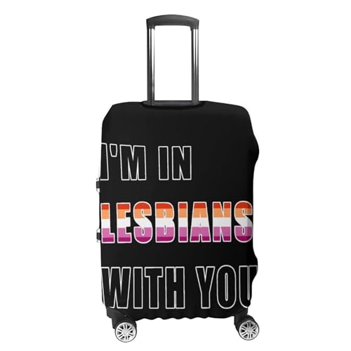 I'm In Lesbians With You Luggage Covers Washable Travel Suitcase Cover Elastic Baggage Protector4