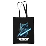 Sac chat sabre laser personnalisable | Idée cadeau originale pour propriétaire de chat | Cat lover (Burmese americain)