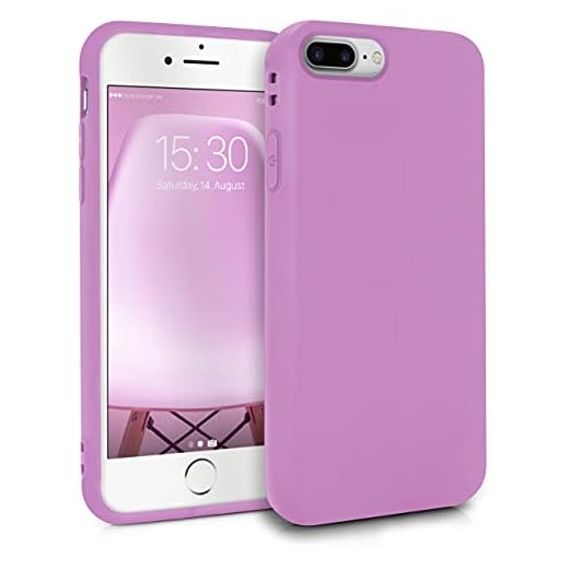 MyGadget Cover per iPhone 7 Plus | 8 Plus - Custodia Protettiva in Silicone Morbido – Case TPU Flessibile - Ultra Protezione Antigraffio - Rosa Viola