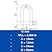 MarineNow 316 Stainless Steel Long D-Shackle Marine Grade Choose Size and Pack Quantity (12 mm, 02-Pack)