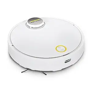 KARCHER RCV 3, 2-in-1 Robotic Vacuum Cleaner, Most Powerful Suction, Removable Mop Plate, Advance & LiDAR Technology, Voice Output, Less Noise, Microfibre Cleaning Cloth, Fall Sensors with Side Brush