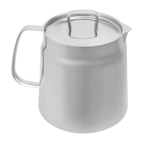 Sartén de acero 304, 2 L, con cesta y filtro de aceite, adecuada para cocina de inducción, adecuada para casa, camping, fiesta (pulida)