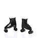 Miniature Black Roller Skates | Set of 6