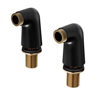 GoodHome paire de colonnettes mâle-mâle noir mat 44 mm 67 mm