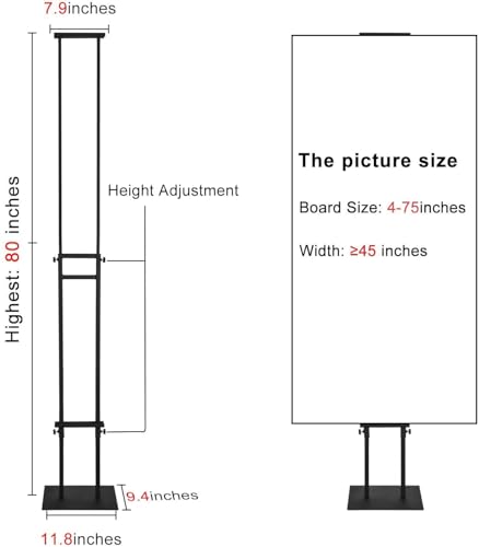 Image of Poster Stand for Display Pedestal Sign Stand,Adjustable Floor Standing Sign Holder,Heavy Duty Banner Stand with Base Height Up to 75 inch Double-Sided for Board & Foam Sign (Double-Pole Poster Stand,6Pack)