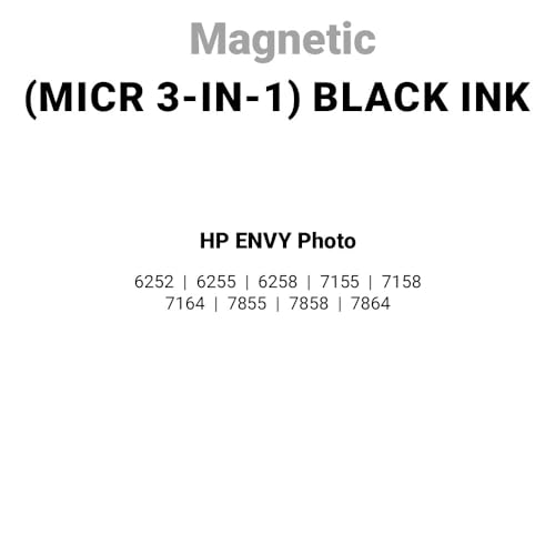 Image of VersaInk-Nano 64 MXL Titan-Magnetic (MICR 3-in-1) Black Ink Cartridge Replacement of 64 and 64 XL, Works with Envy 6255,7155,7855,7255e,7955e,Tango