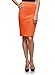 Produktbild oodji Ultra Damen Bleistiftrock aus Strukturiertem Stoff, Orange, DE 32 / EU 34 / XXS