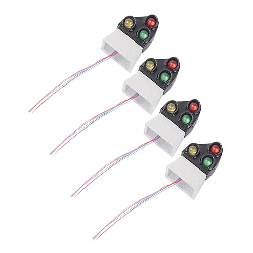 Angoily Train Layout Light Model 4pcs Mini Signal Light Decor for Table for Boys and Girls' DIY Micro Landscape