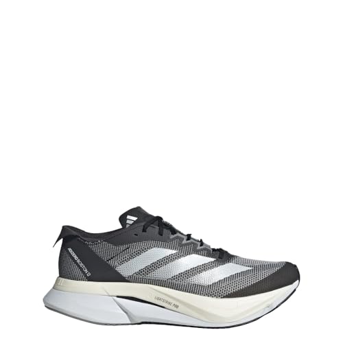 adidas Womens Adizero Boston 12 Black/White/Carbon 8