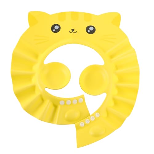 Image of Baby Shampoo Cap Waterproof Baby Shower Cap Adjustable Bathing Hat Visor Hat with Ear Muffler for Toddler Infants Kids
