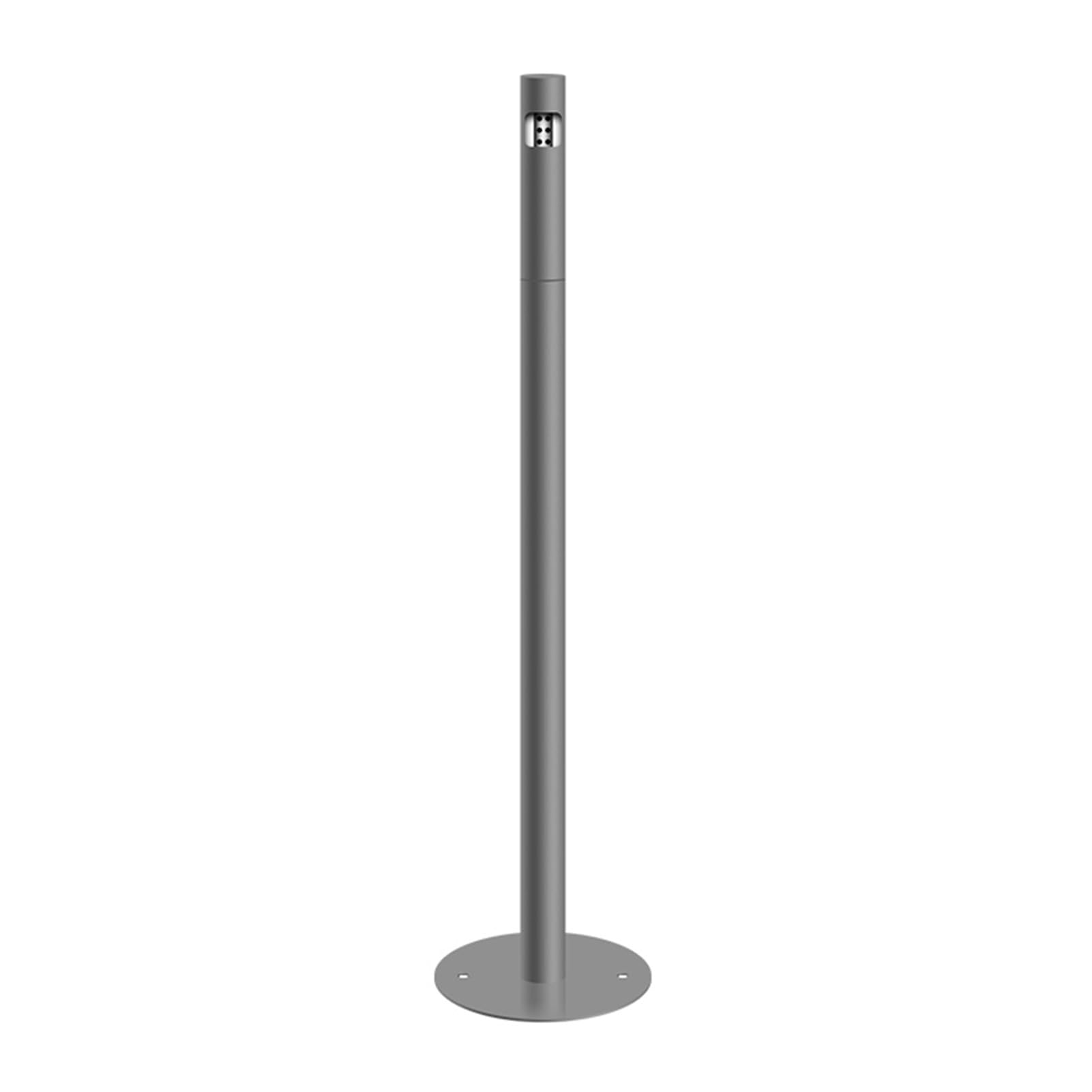 Cendrier sur pied d'extérieur de 28 cm colonne verticale noire