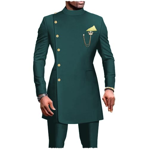 Men's African Groomsman Suit 2 Pieces Suit Business Dress Party Blazer - Main Image