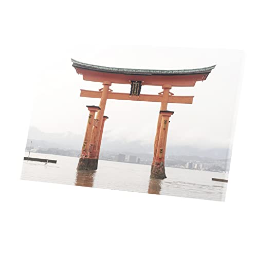 Affiche Torii d'Itsukushima cadre déco voyage Japon pour bureau épuré