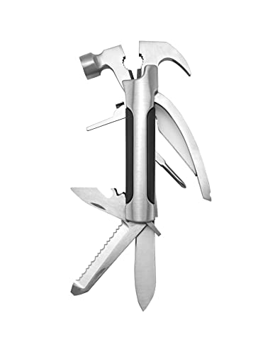 QWORK® All in One Hammer Multitool, Multi Tool Gadgets, Camping Accessories, Gift for Birthday Christmas Fathers Day