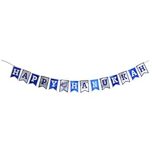 Happy Hanukkah Banner Chanukah Decorations, (2) - 5 Feet In Length Happy Hanukkah Banner Chanukah Decorations 2 5 Feet In Length