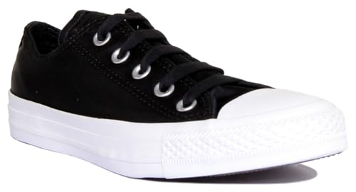 Image of Converse Chuck Taylor All Star Trainers Women Black - 6.5 - Low Top Trainers Shoes, Black /Black /White