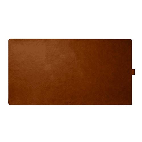 Image of DailyObjects Turf 2.0 Desk Mat | Super Smooth Felt for Home,Office and Gaming | 85 * 45cm | Vegan Leather | Work from Home Solution for Laptop Keyboard and Mouse | Anti Slip Water Resistant | Grey-Tan