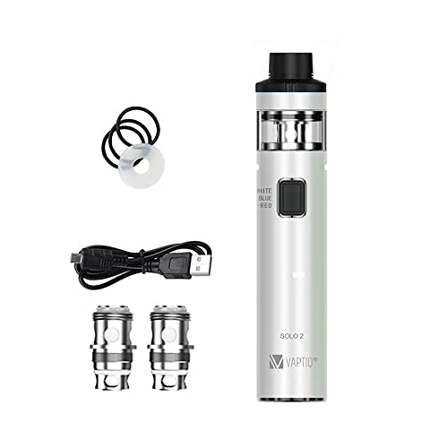 {Cigarrillos Electronicos de Vapor Sabores Cigarrillos Electronicos Vaptio Solo 2 Vape Pen Starter Kit con 3000mAh Batería 4.0ml 2PCS Malla bobinasTodo en uno Estilo Vaporizador de cigarrillo...