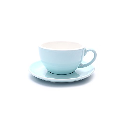 Comparison: Best Cups For Latte Art 3 Coffeezone Latte Art Cup and Saucer for Latte & Cappuccino, Great Cup Shape for Coffee Shop and Barista, Ceramic (Glossy Light Blue, 10.5 oz)