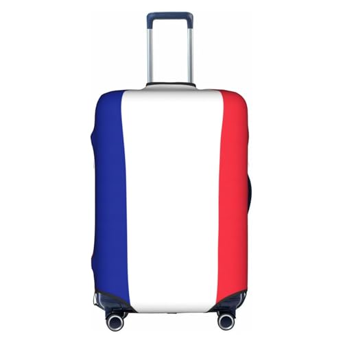 Housse valise drapeau français blanche taille XL protège bagage voyage