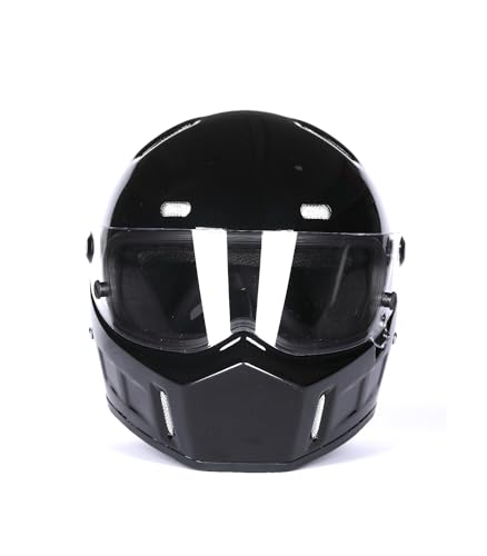 CRG Full-Face Motorcycle Street Bike Fiberglass Helmet DOT Certified ATV-1 - Parent (Large Glossy Black)