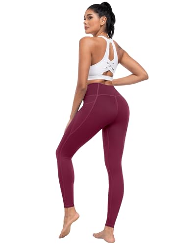 Image of ATHVOTAR Leggings with Pockets for Women, 7 Packs High Waisted Workout Tummy Control Yoga Pants