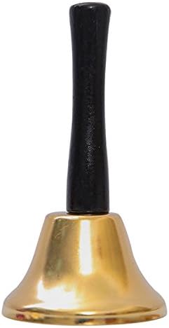 Kangkang@ Christmas Style Stainless Steel Gold Silver Colors Santa Claus Jingle Call Hand Bell School Handbell w/Handle Xmas Gifts (Gold)