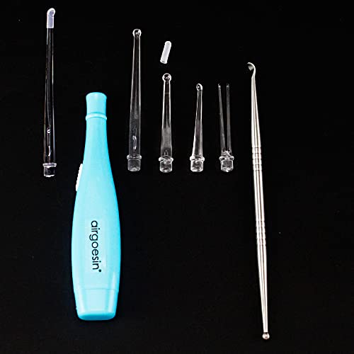 Airgoesin Flashlight Tonsil Stone Remove Tool, Longer Tip Tonsillolith Remover Case + 1 Stainless Steel Tonsil Tool Pick Throat Care